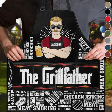 Meat Smoking Grillfather - Personalized Apron