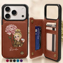 Gift For Yourself, Gift For Women - Birth Month Flowers Bloom Where You're Planted Women - Personalized Leather Flip Wallet Phone Case