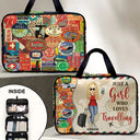 Travel,Gift For Yourself,Happy,Non-Eng,Vector,Confident - Just A Girl Who Loves Travelling - Personalised Toiletry Bag