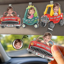 Gift For Father,Custom Photo,Adorable,Cut-Face Photo - Custom Photo Drive Safe Dad Papa 3D Effect Funny Car - Personalized Custom Shaped Acrylic Car Visor Clip