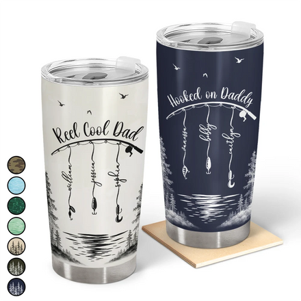Reel Cool Dad Grandpa - Personalized Tumbler