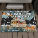 Personalized Camping Making Memories Blue Earth Custom RV Customized Doormat