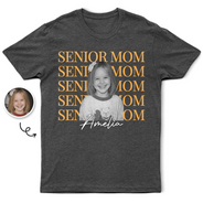 Graduation, Gift For Mother, Happy, Funny - Custom Photo Childhood Senior Mom - Personalized T Shirt