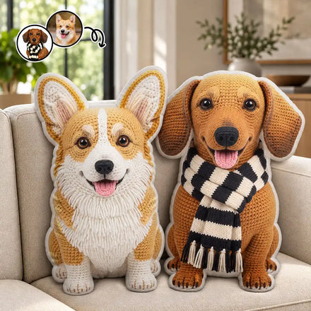 Gift For Pet Lovers - Personalized Custom Photo Pet Portrait Pillow