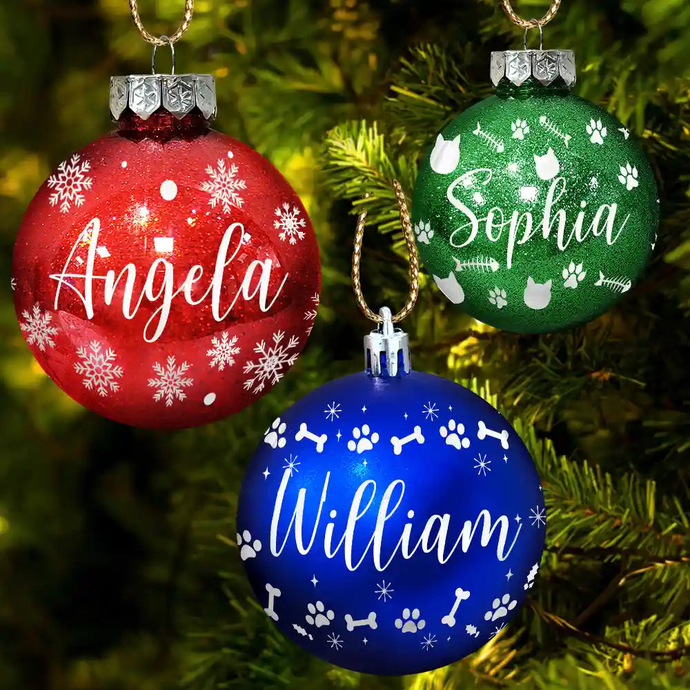 Christmas Ornaments With Name - Personalized Ball Ornament