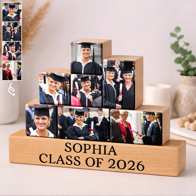 Wooden Stacking Photo Blocks