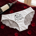 Wedding Anniversary,Gift For Wife,Humorous,Gift For Couples,Custom Text - I Love Your Face Especially When It's Between My Legs - Personalized Panty