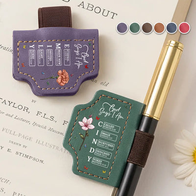 Magnetic Leather Pen Clip