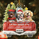 Dog Lovers, Christmas, Funny, Pet Lovers - Have Yourself A Furry Little Christmas - Personalized Custom Shaped Acrylic Ornament