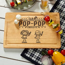 Gift For Father,Gift For Grandpa,Grilling,Top Market,Icon - Everything Tastes Better When Grandpa Daddy Grills It - Personalized Wooden Cutting Board