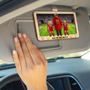 Gift For Mother,Gift For Father,Happy - Mom Dad Of The Match Football Soccer Kid Team - Personalized Custom Shaped Car Visor Clip