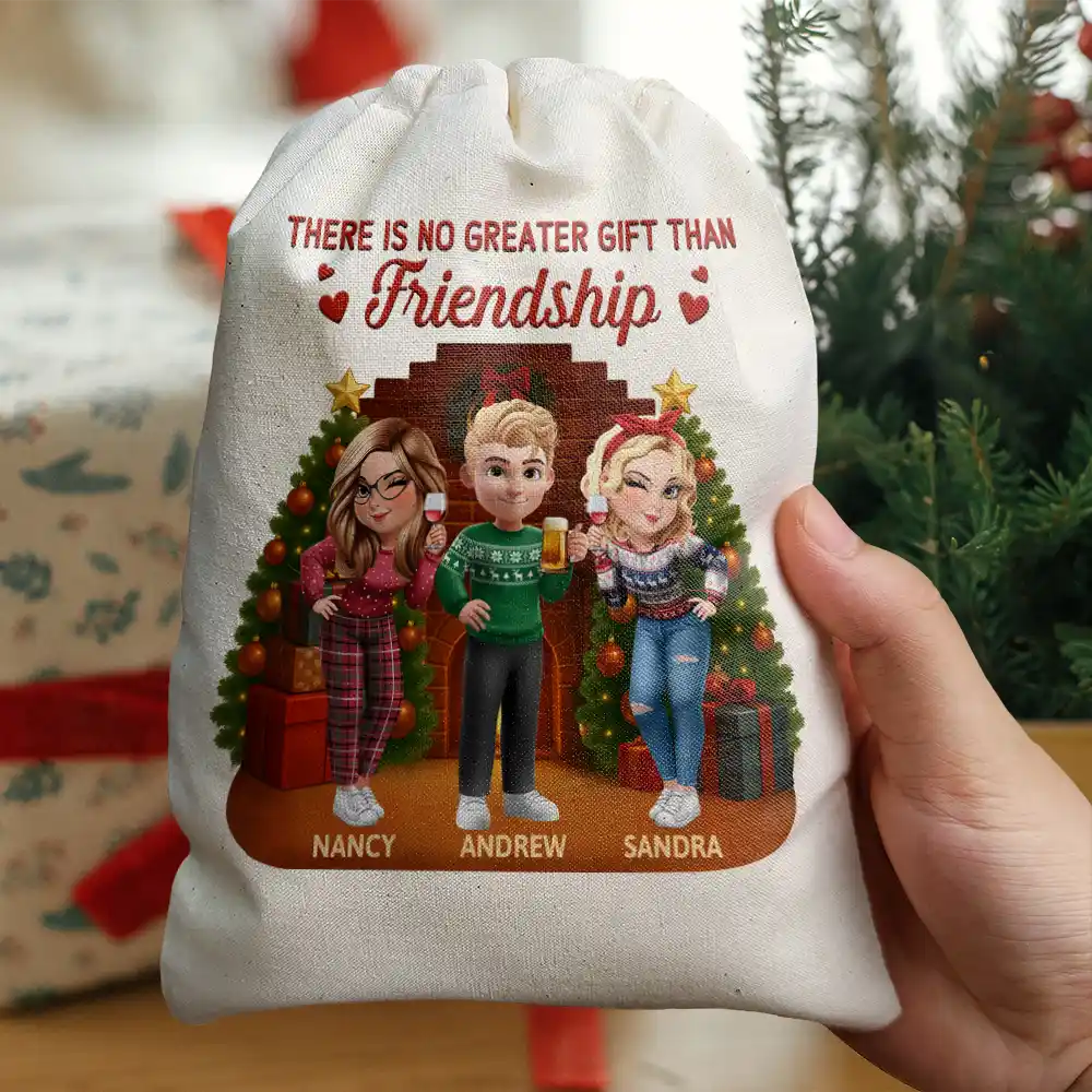 There Is No Greater Gift Than Friendship 3D Effect - Personalized Favor Bag