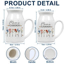 Fleurs de naissance du jardin de grand-mère - Vase à fleurs en céramique personnalisé