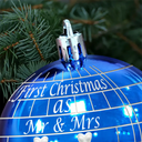 Gift For Couples, Love, Christmas - Disco Ball First Christmas As Married Couples - Personalized Ball Ornament