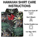 Custom Photo Black Tropical Funny Family Pet Face - Gift For Men, Best Friends, Siblings, Dog And Cat Lovers - Personalized Custom Hawaiian Shirt
