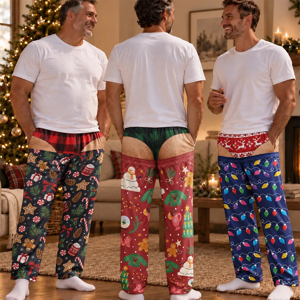 Funny Underwear Christmas Gifts For Husband Dad - Personalized Pajama Pants