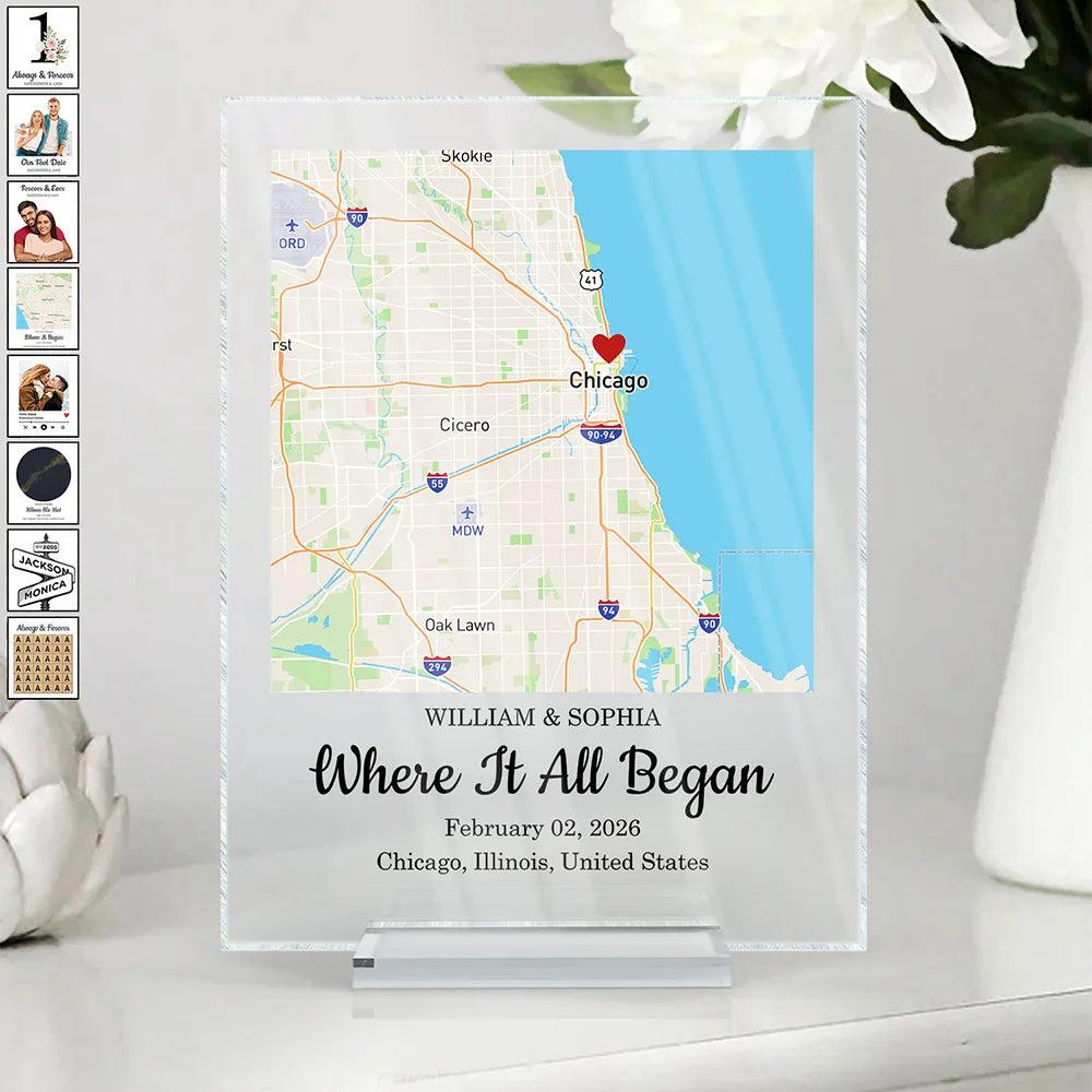 Couple Anniversary Love Message - Personalized Vertical Rectangle Acrylic Plaque