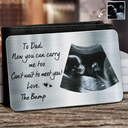 Custom Photo,New Dad,New baby,Gift For Father,Non-Eng,Photo,Adorable - Custom Photo To Dad Now You Can Carry Me Too - Personalised Aluminum Wallet Card