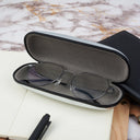 Custom Photo Grandpa's Glasses - Gift For Father, Grandfather - Personalized Chrome Glasses Case Box