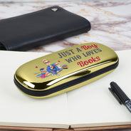 Lire juste pour une fille ou un garçon qui aime les livres - Cadeau pour les amoureux de la lecture - Étui à lunettes chromé personnalisé