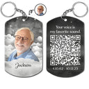 Custom Photo Memorial QR Code Your Voice Is My Favorite Sound - Personalized Aluminum Keychain