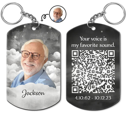 Custom Photo Memorial QR Code Your Voice Is My Favorite Sound