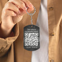 Custom Photo Memorial QR Code Your Voice Is My Favorite Sound - Personalized Aluminum Keychain