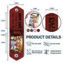 Custom Photo Dad Drive Safe With Kids Names - Personalized Leather Photo Keychain