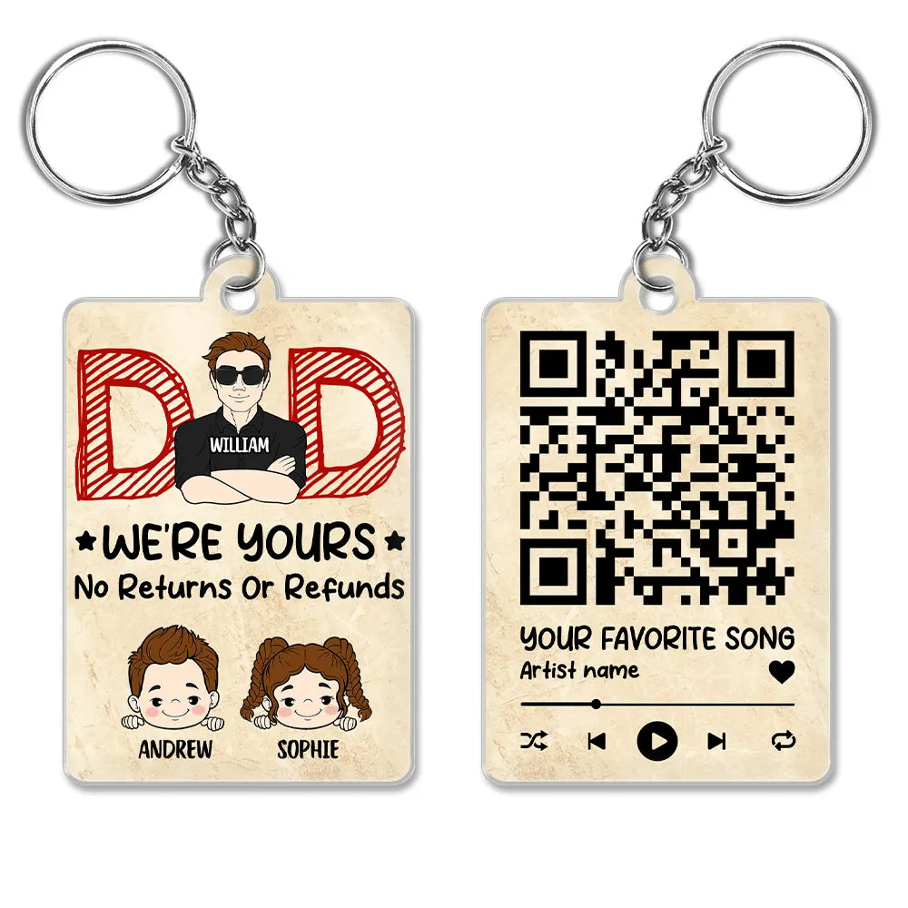 We're Yours No Returns QR Song Code - Personalized Acrylic Keychain