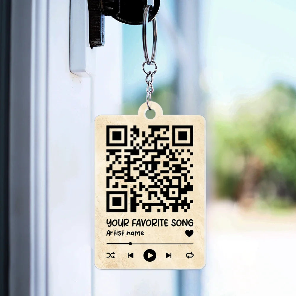 We're Yours No Returns QR Song Code - Personalized Acrylic Keychain