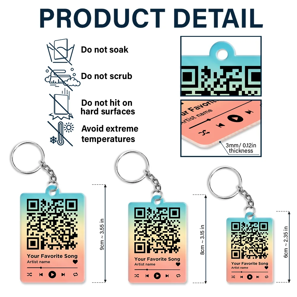 We're Yours No Returns Song QR Code - Personalized Acrylic Keychain