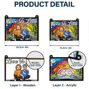 Couple Love Is Love - Personalized Window Hanging Suncatcher Ornament