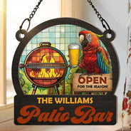 Open For The Season - Personalized Window Hanging Suncatcher Ornament