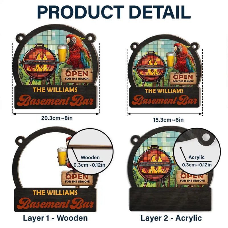 Open For The Season - Personalized Window Hanging Suncatcher Ornament