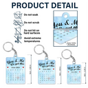 Calendar Kissing The Day Our Journey Began - Personalized Acrylic Keychain