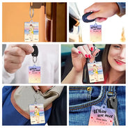Calendar Kissing The Day Our Journey Began - Personalized Acrylic Keychain