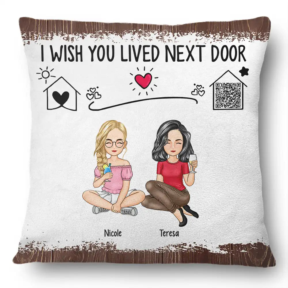 Voice Print Code QR Code Voice Upload Bestie I Wish You Lived Next Door - Personalized ...