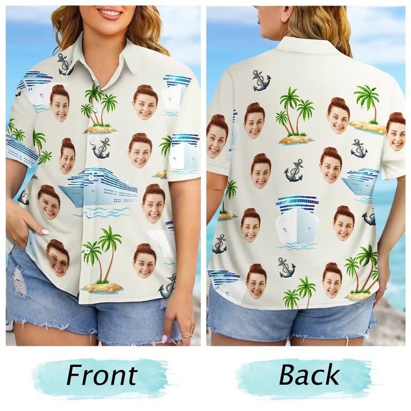 Custom Photo Cruising Pattern - Personalized Hawaiian Shirt