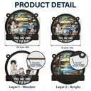 Camping You, Me And The Pets - Personalized Window Hanging Suncatcher Ornament