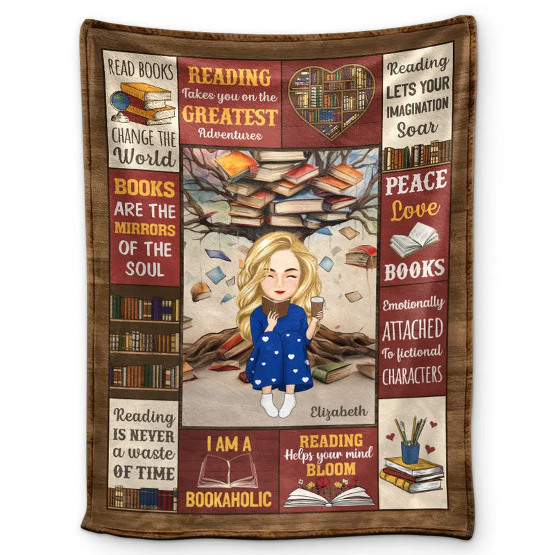My Reading Blanket - Personalized Fleece Blanket, Sherpa Blanket