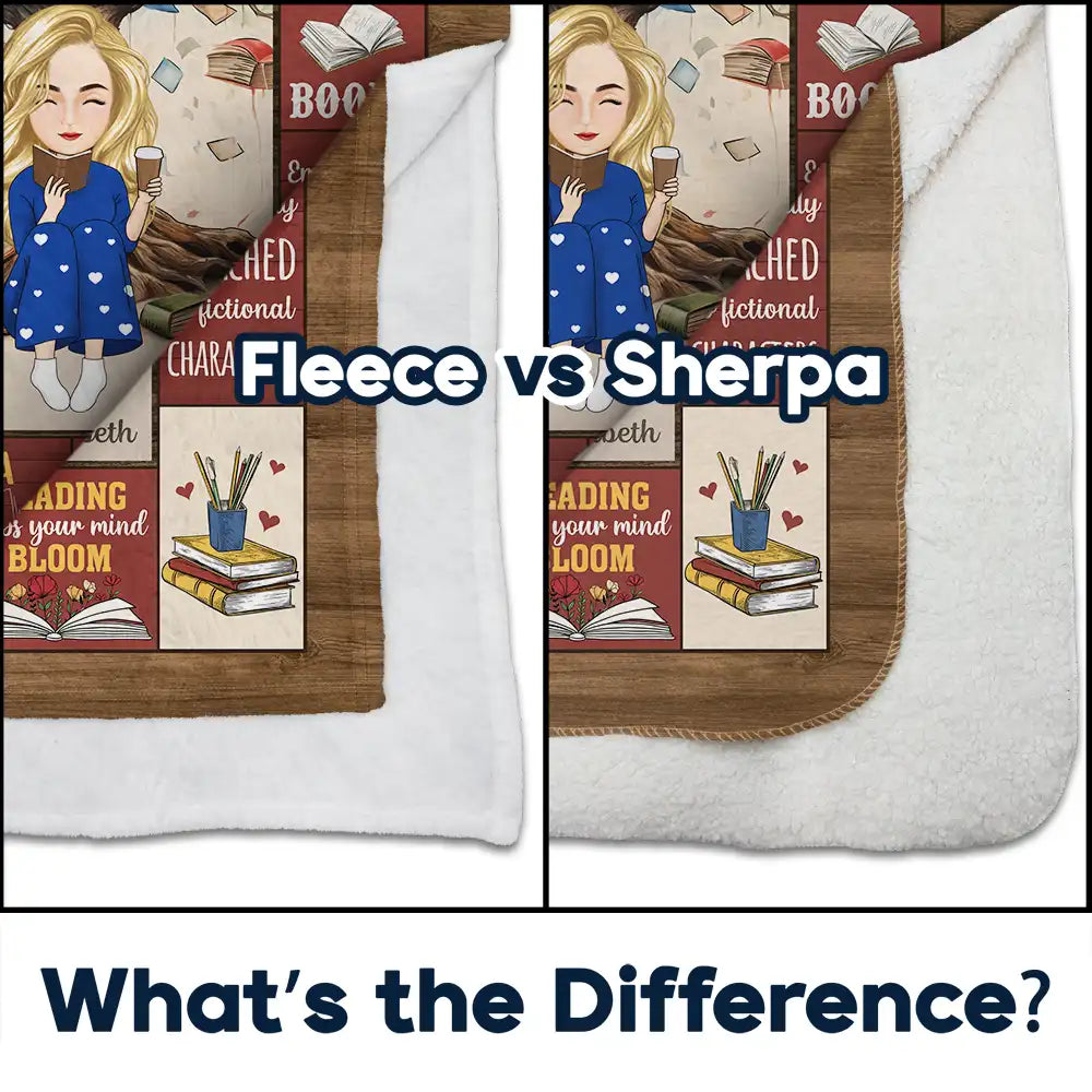 My Reading Blanket - Personalized Fleece Blanket, Sherpa Blanket