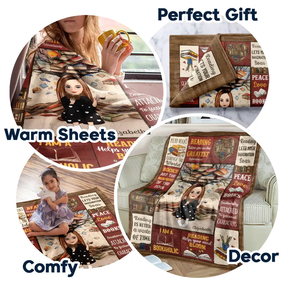 Ma couverture de lecture - Couverture polaire personnalisée, couverture Sherpa