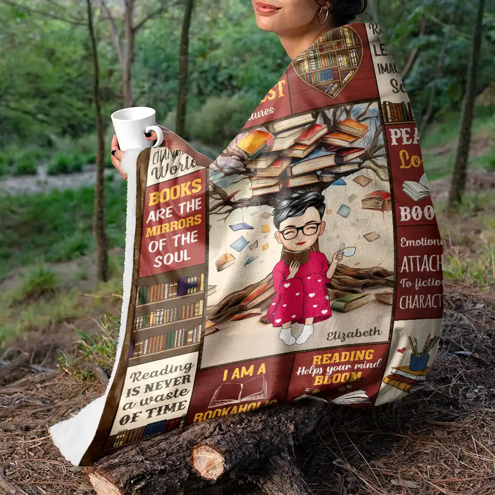 My Reading Blanket - Personalized Fleece Blanket, Sherpa Blanket