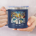 Prévisions de camping pour le week-end - Gobelet personnalisé en acier inoxydable de 14 oz avec poignée