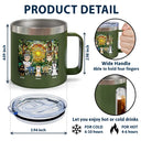 Prévisions de camping pour le week-end - Gobelet personnalisé en acier inoxydable de 14 oz avec poignée