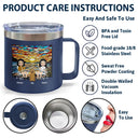 Prévisions de camping pour le week-end - Gobelet personnalisé en acier inoxydable de 14 oz avec poignée