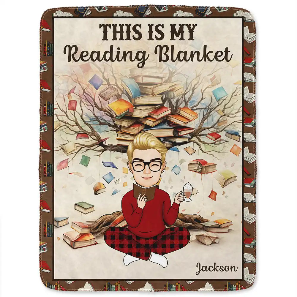 Couverture de lecture « This Is My Reading » - Couverture polaire personnalisée, couverture Sherpa 