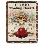 Couverture de lecture « This Is My Reading » - Couverture polaire personnalisée, couverture Sherpa 