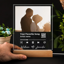 Custom Photo Song QR Code - Personalized 3D Led Light Wooden Base