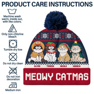 Meowy Catmas - Bonnet à pompon personnalisé 